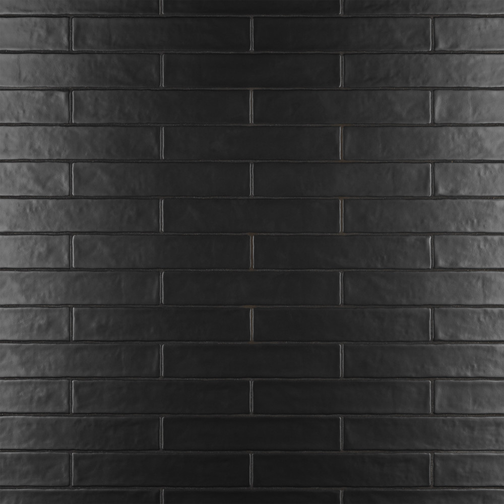 Chester Matte Nero 2 in. x 10 in. Ceramic Wall Tile