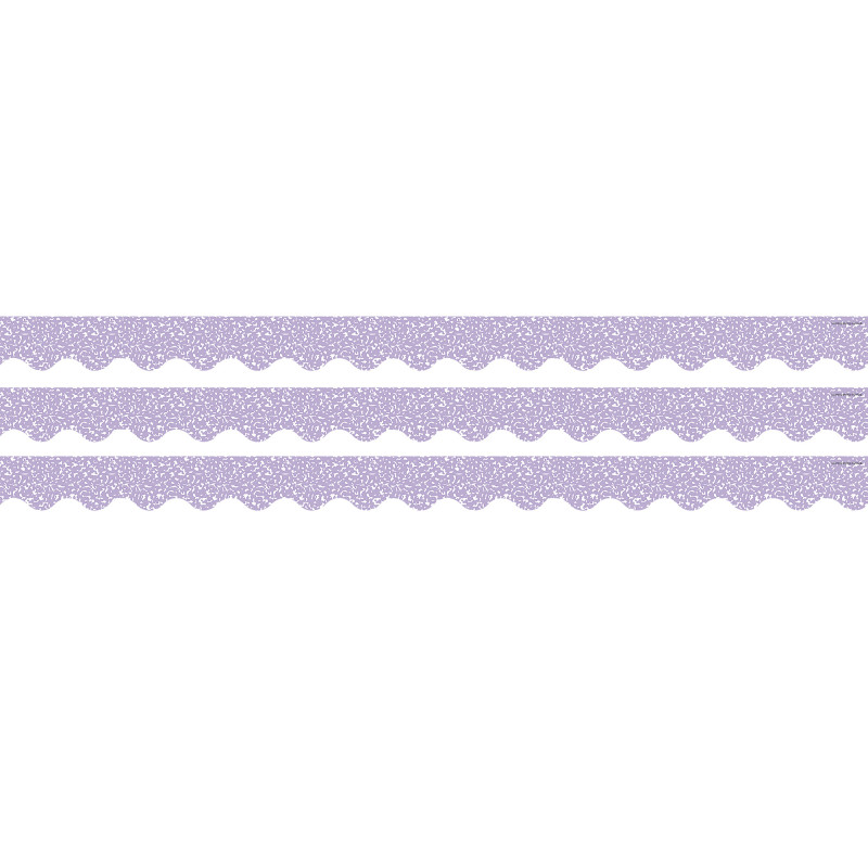 Composition Purple Scalloped Border Trim, 35 Feet Per Pack, 3 Packs