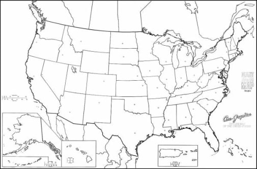 Learning Walls 48" x 72" Scene - United States Map