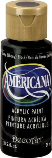Americana Acrylic Paint 2 oz Ebony Black