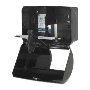 Georgia Pacific, Compact Side-By-Side 2-Roll, Coreless Bath Tissue Dispenser, Black/Chrome