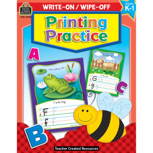 Libro de práctica de impresión para escribir y borrar, grado K-1