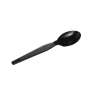 Dixie, Heavy-weight Polystyrene Disposable Plastic Teaspoons, Black