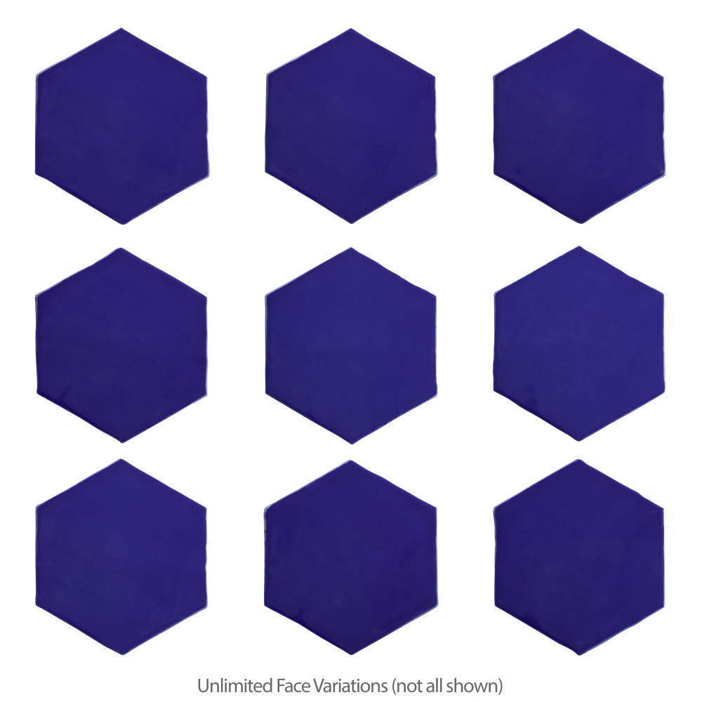 Viva Hex Azul 5-7/8 in. x 6-3/4 in. Ceramic Wall Tile