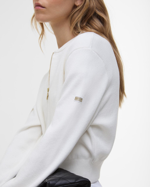 Priya Knitted Bomber Jacket Neutral