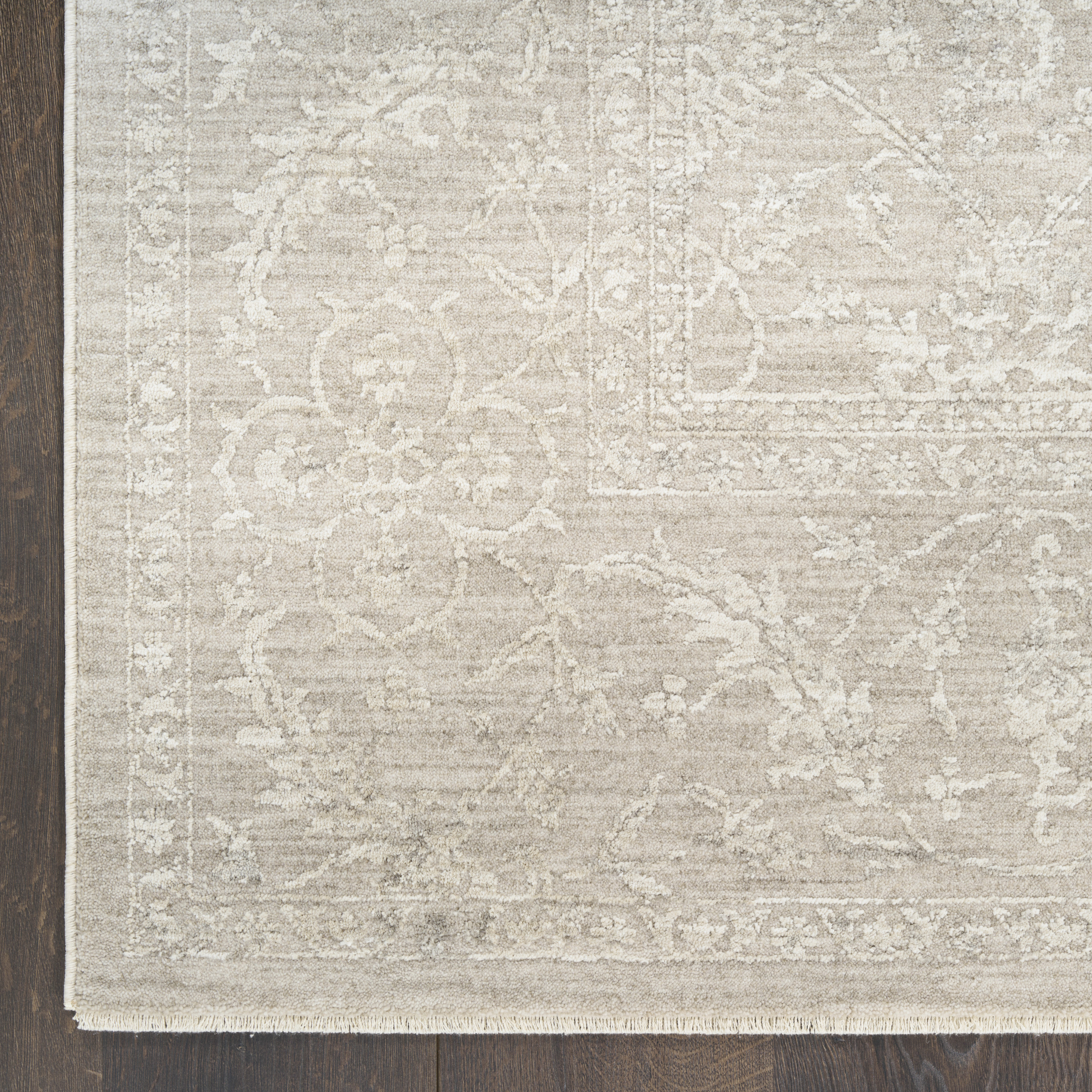 Nourison Moonlit 5'3" x 7'6" Ivory Grey Vintage Indoor Rug