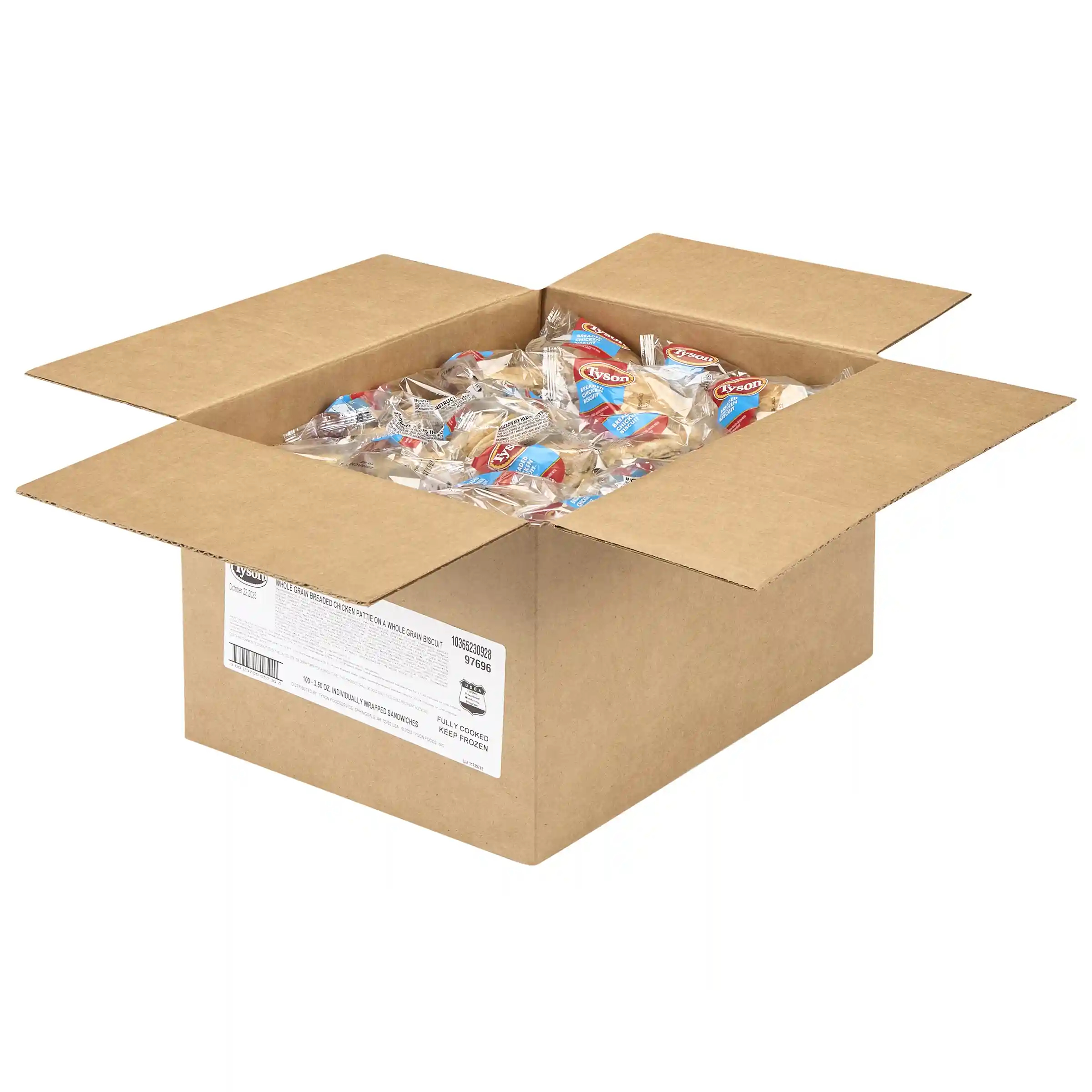 Tyson® Individually Wrapped Breaded Chicken Patty on a Whole Grain Biscuit, 100/3.15 oz._image_5