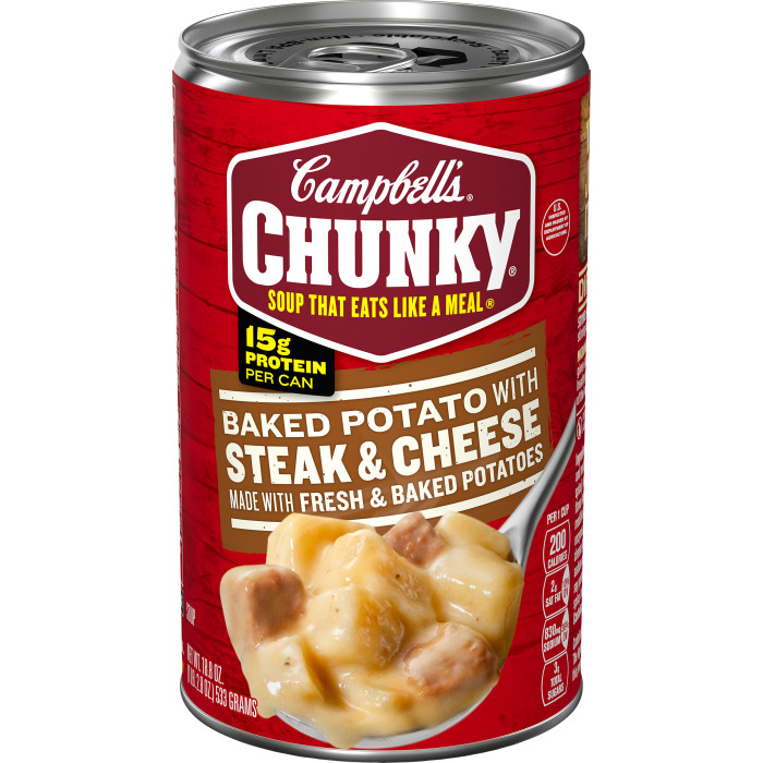 Baked Potato with Steak and Cheese Soup