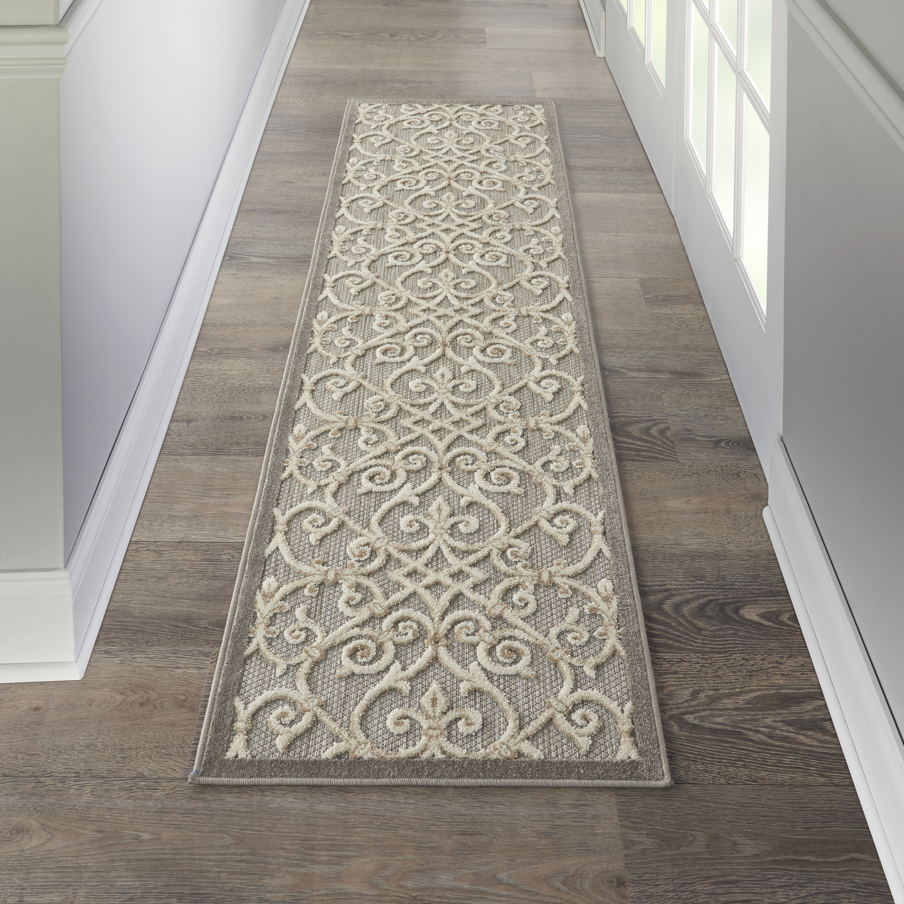 Nourison Aloha 2'3" x 10' Natural Contemporary Rug