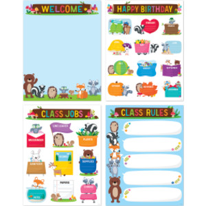 Woodland Friends Classroom Essentials 4-Chart Pack