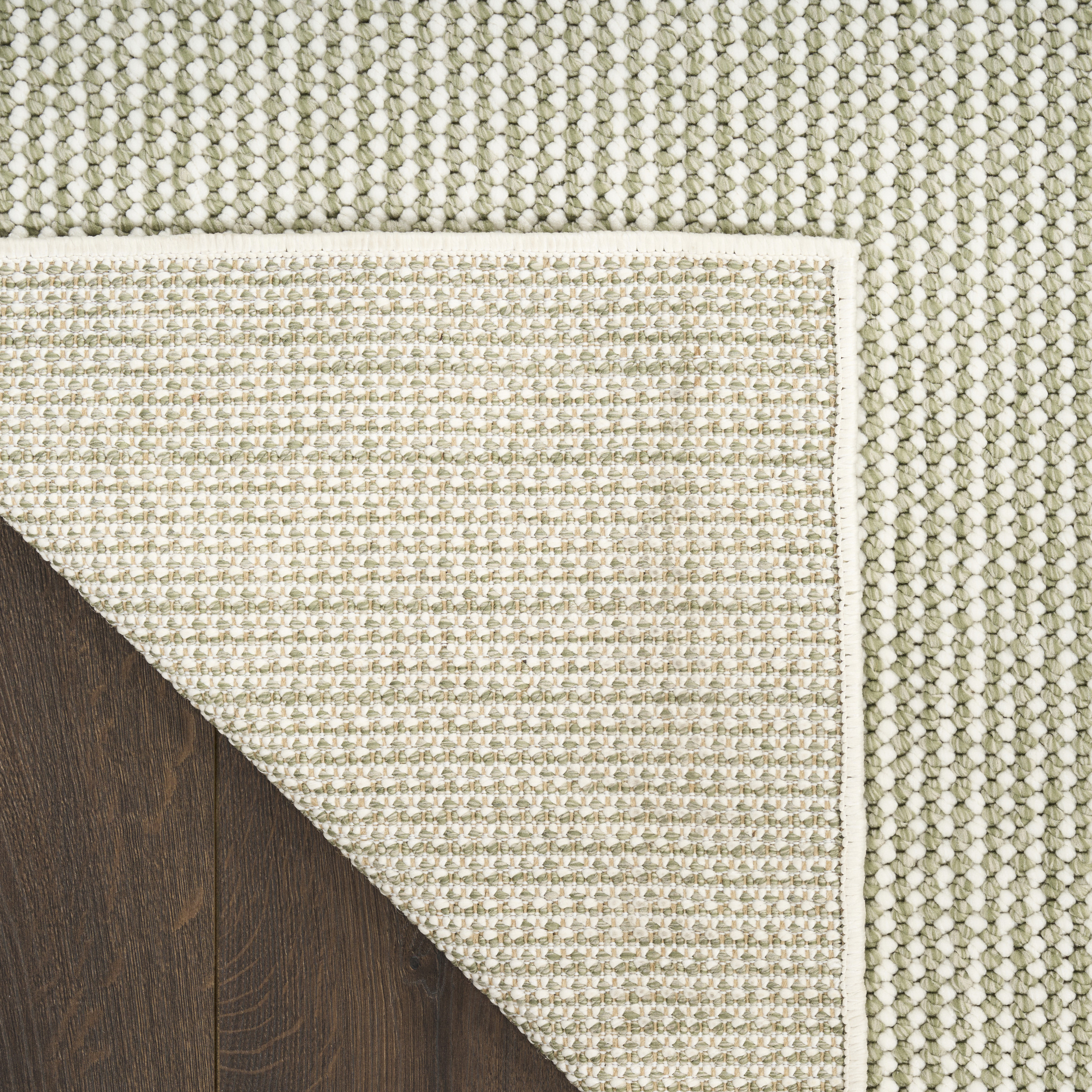 Nourison Natural Texture 7'10" x 9'10" Ivory Green Farmhouse Indoor Rug
