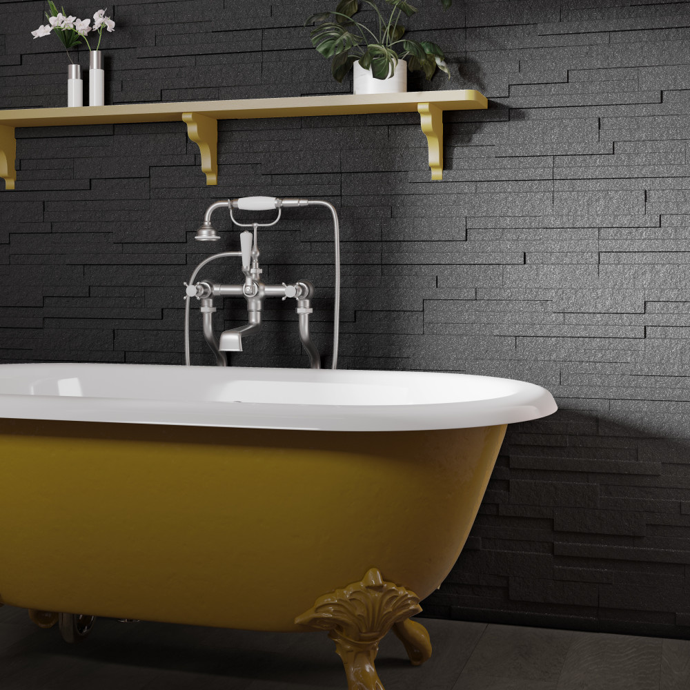 Tikal Black 6-1/2 in. x 20-3/8 in. Ceramic Wall Tile