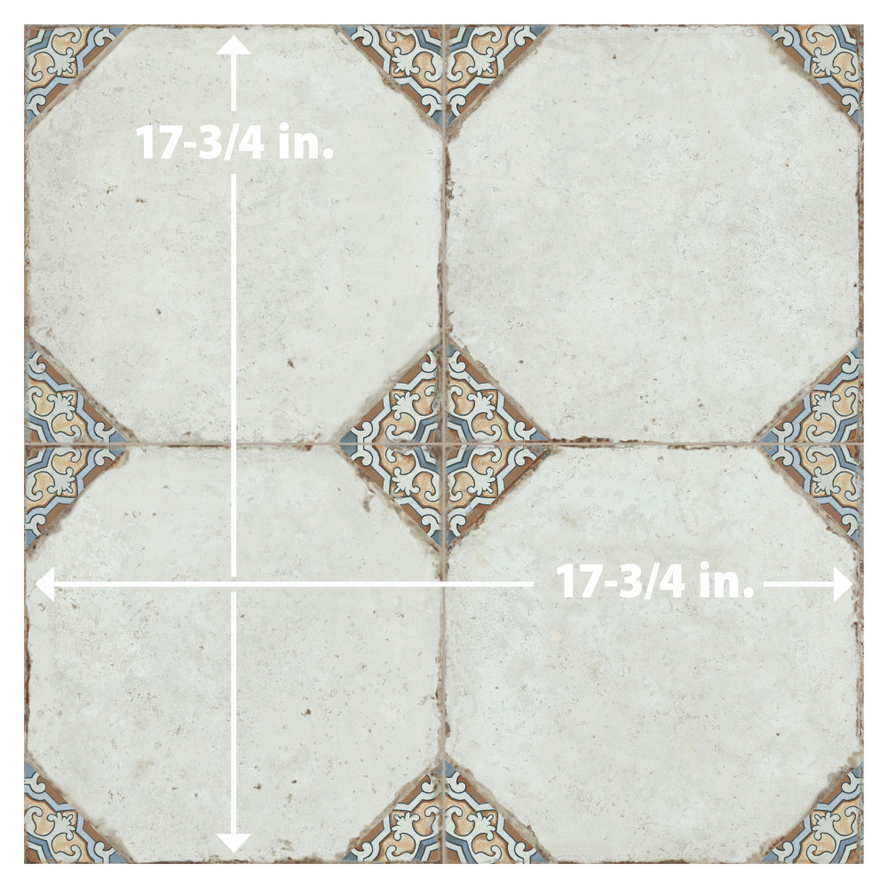 Kings Field Brown 17-3/4 in. x 17-3/4 in. Porcelain Floor and Wall Tile