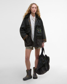 Giacca cerata Bedale oversize Barbour x Crocs 