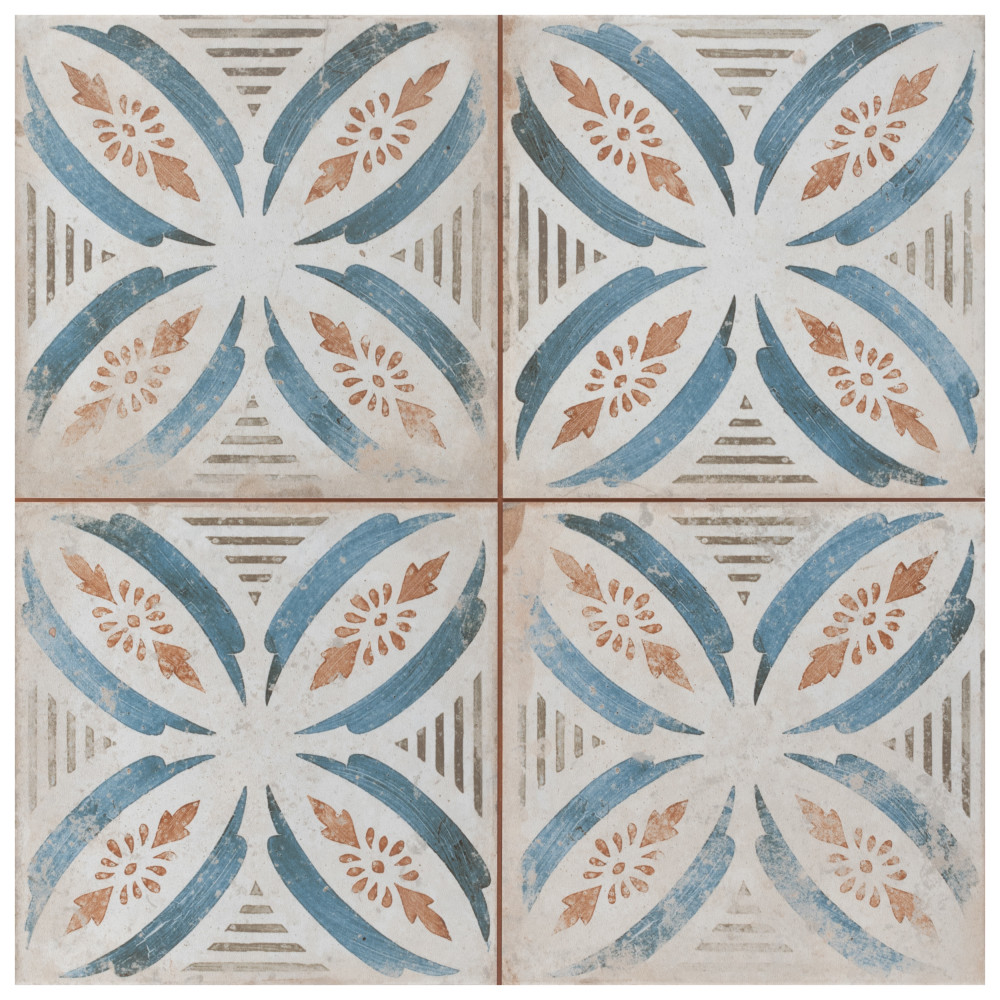 Kings Root Petal 17-5/8 in. x 17-5/8 in. Ceramic Floor and Wall Tile