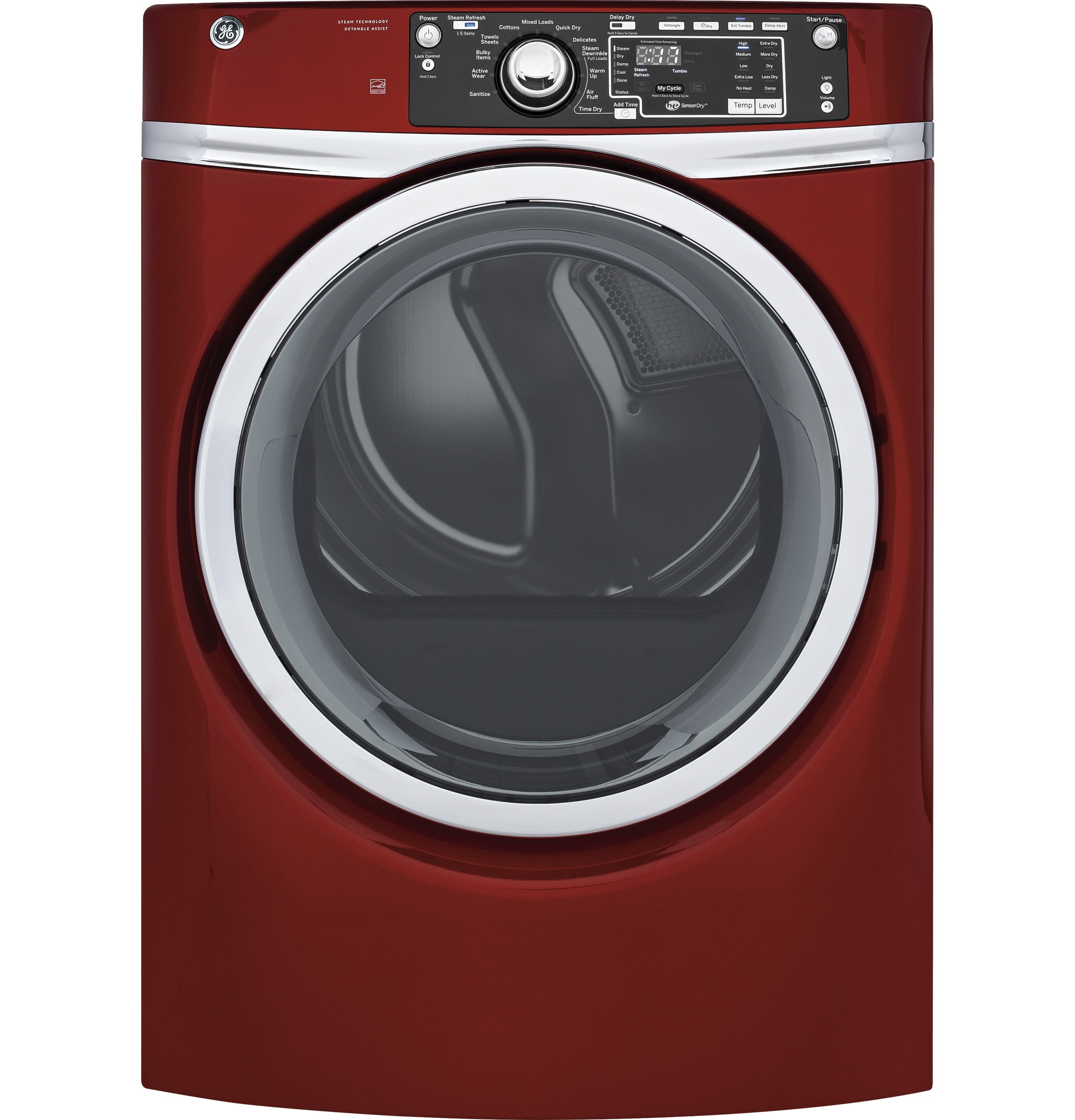 GE® 8.3 cu. ft. Capacity Front Load Electric ENERGY STAR® Dryer with Steam