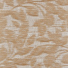 Beige-and-white jacquard woven curtain fabric, textured with abstract floral motifs; showing tight horizontal weave and raised pattern; close-up detail with even, neutral lighting and no visible room.