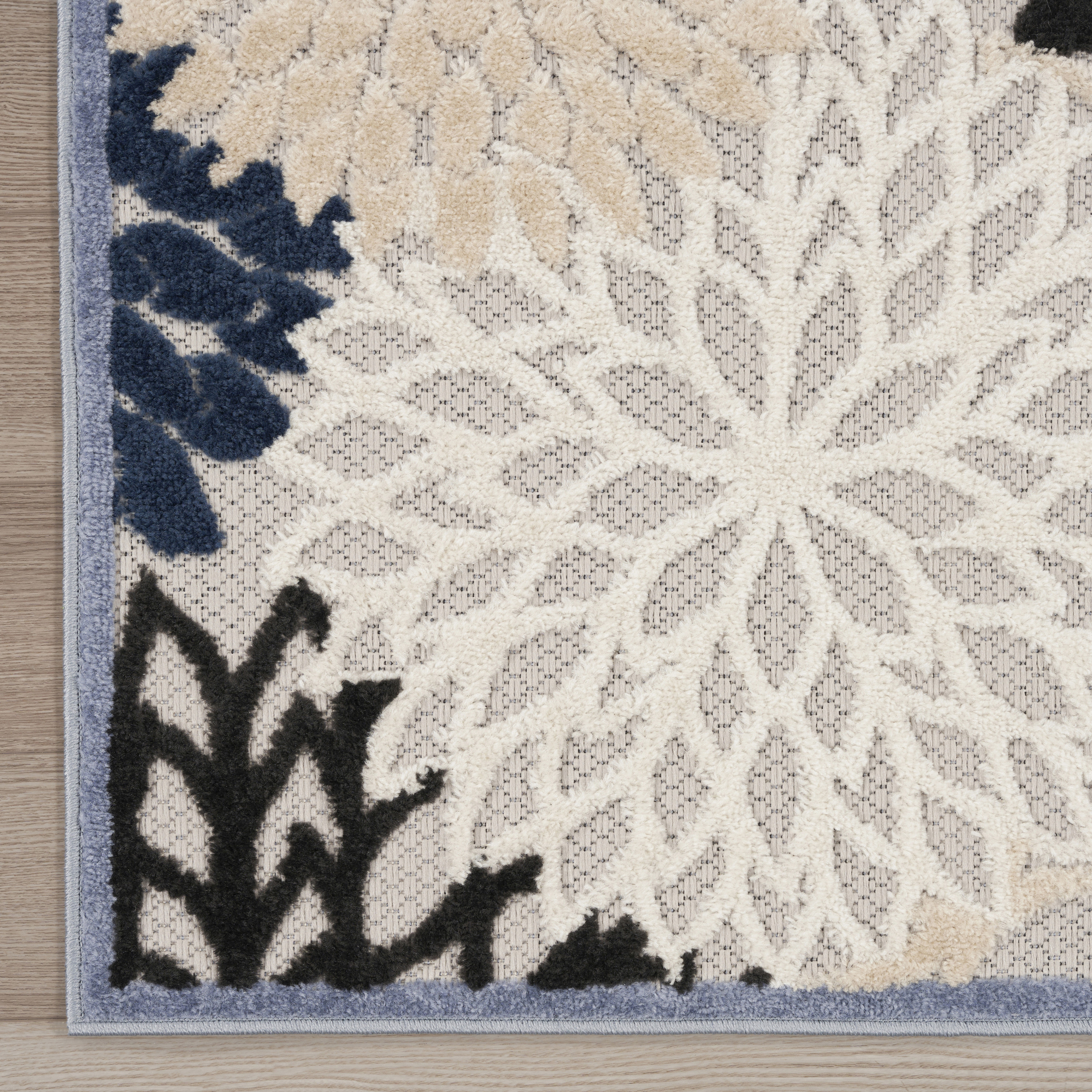 Nourison Aloha 7' x 10' Blue Multicolor Tropical Rug
