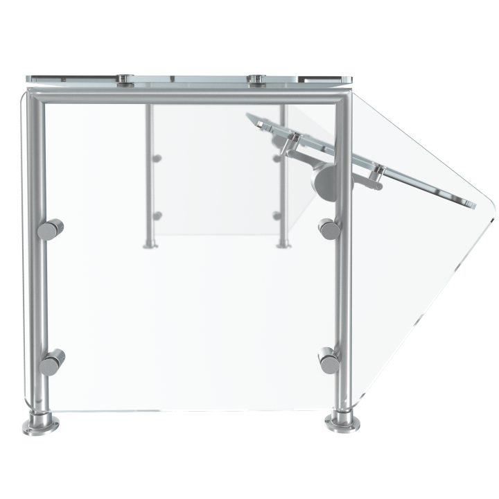 45-inch 6-Series Velocity Adjustable Single-Sided Breath Guard for 3-Pan/Well 4-Series Front-of-House Serving System