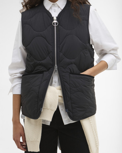 Barbour x ARKET Alice Gilet Black