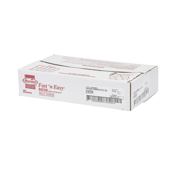 FAST 'N EASY(r) Bacon, Fully Cooked, 300 slice . C1RA - Front Right Closed Case (Hi Res)