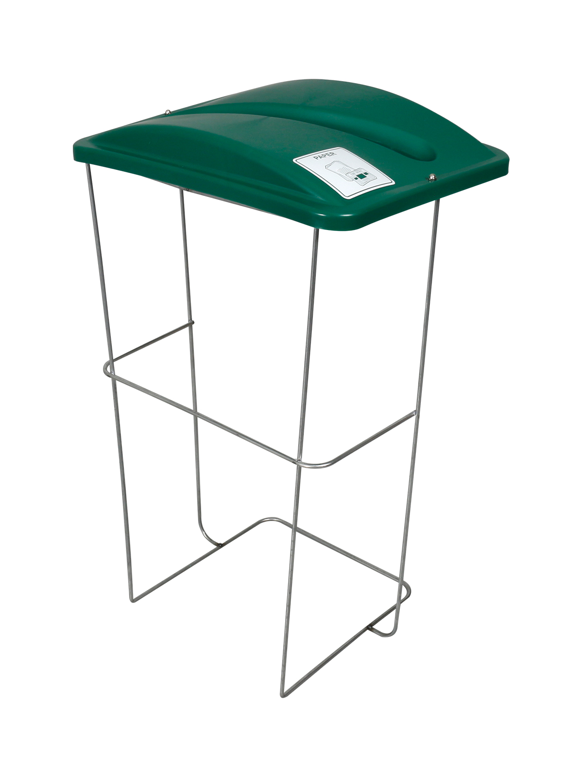 Busch Systems Wire Event Container with dark green paper slot lid