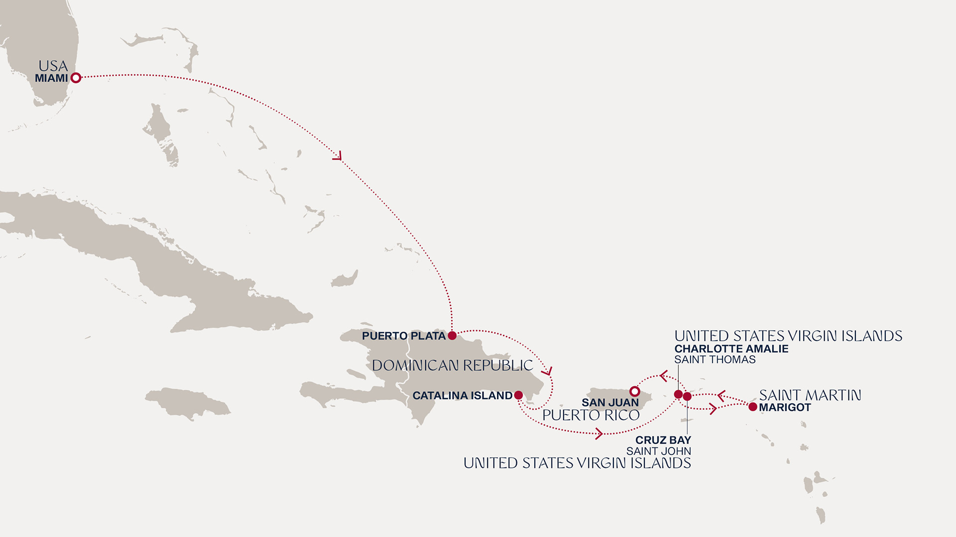 Itinerary map