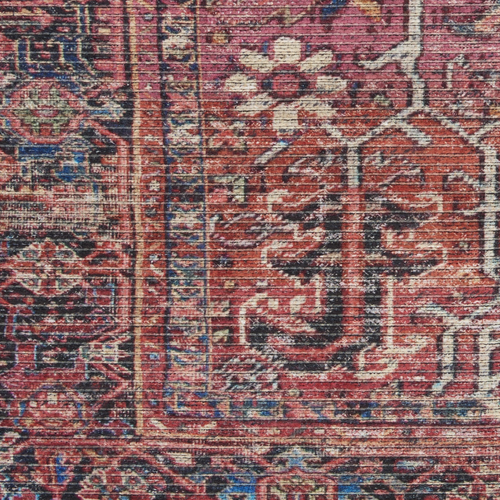 Nourison New Concept Washables 5'3" x Round Brick Vintage Indoor Rug
