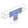 POWER-STRUT Electrogalvanized Steel Tee Plate
