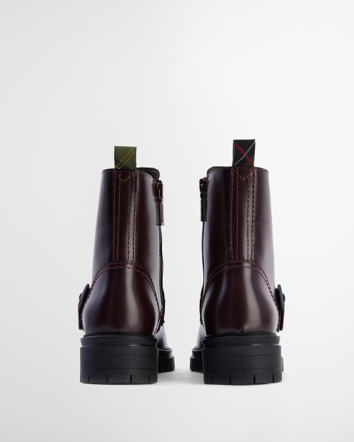 Ouseburne Biker Boots Cherry Glace