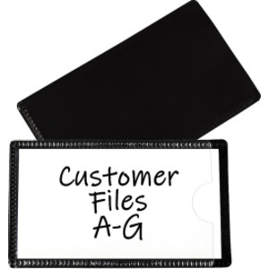 Slap 'N Go Magnetic Holders, Side Load, 4-1/4 x 2-1/2, Black, Pack of 10