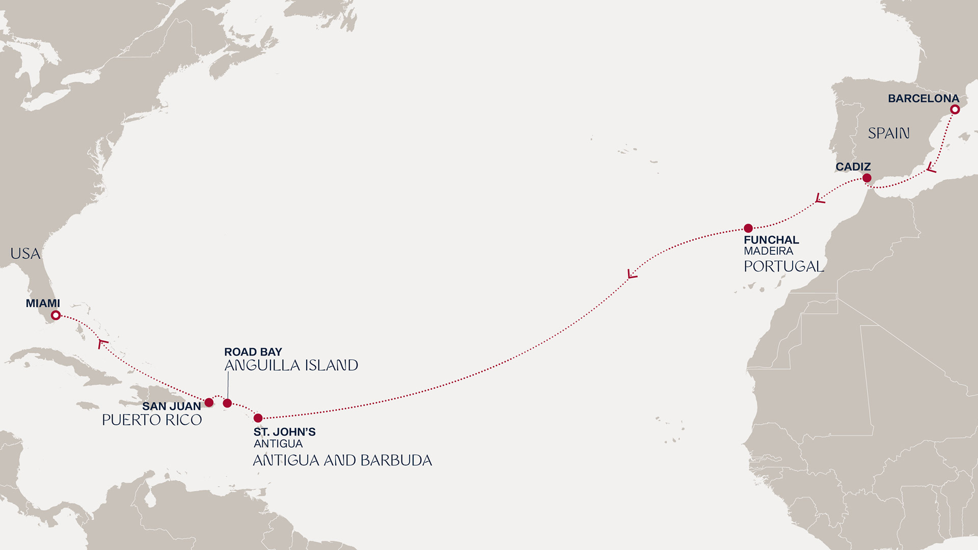 Itinerary map