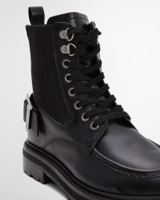 Leonie Lace-Up Boots Black