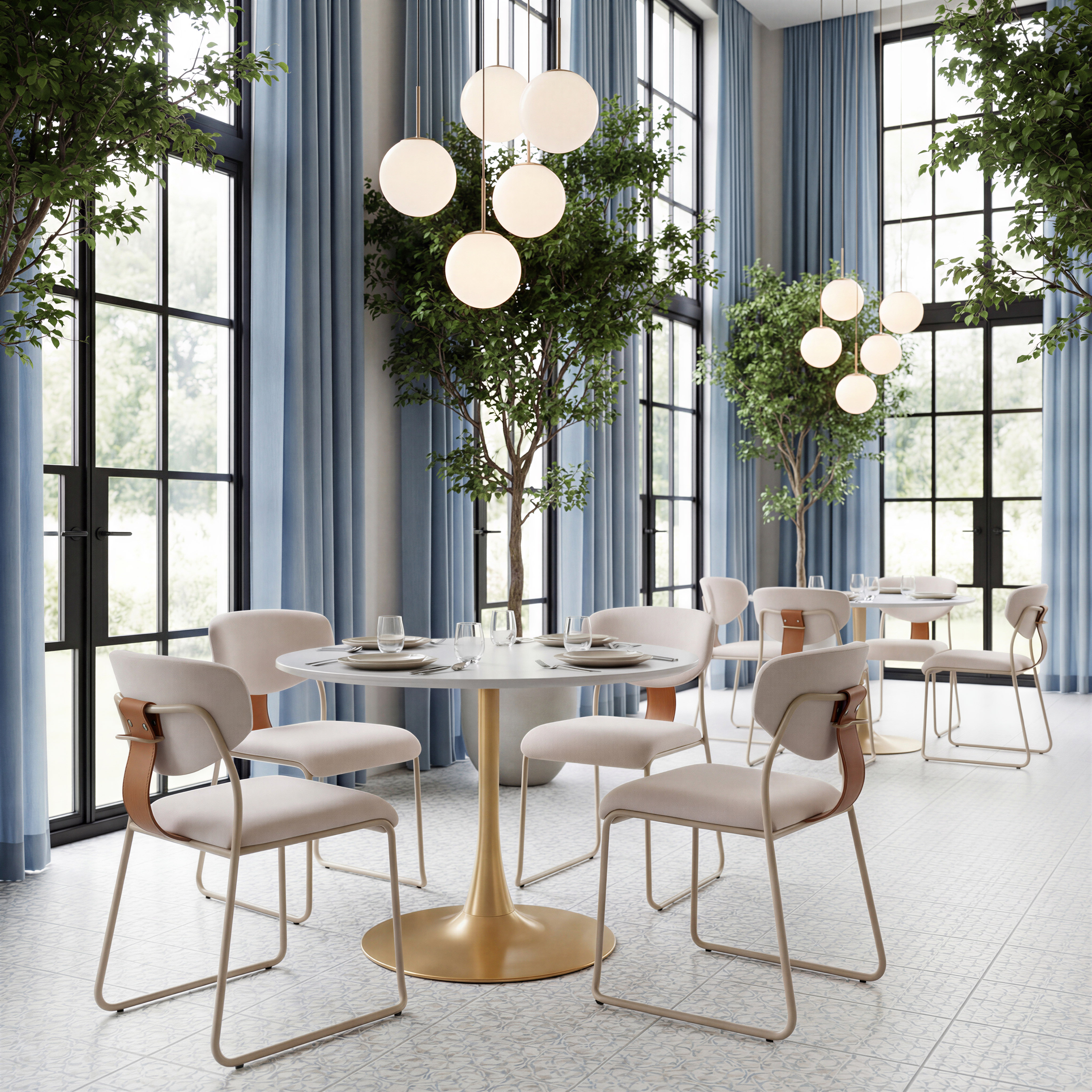 Opus Dining Table White & Gold product image