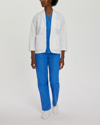 Landau Women&#8216;s 5-Pocket Consultation Jacket-White Coats