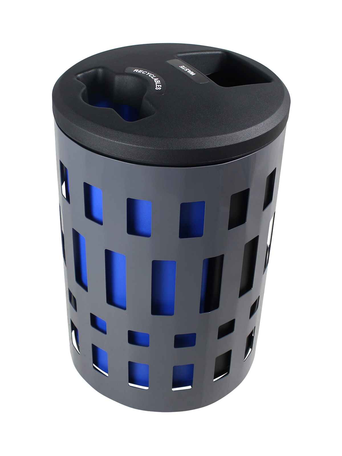 VANCOUVER – Double – Kit – Recyclables-Waste – Mixed-Full – Dark Grey-Black-Blue