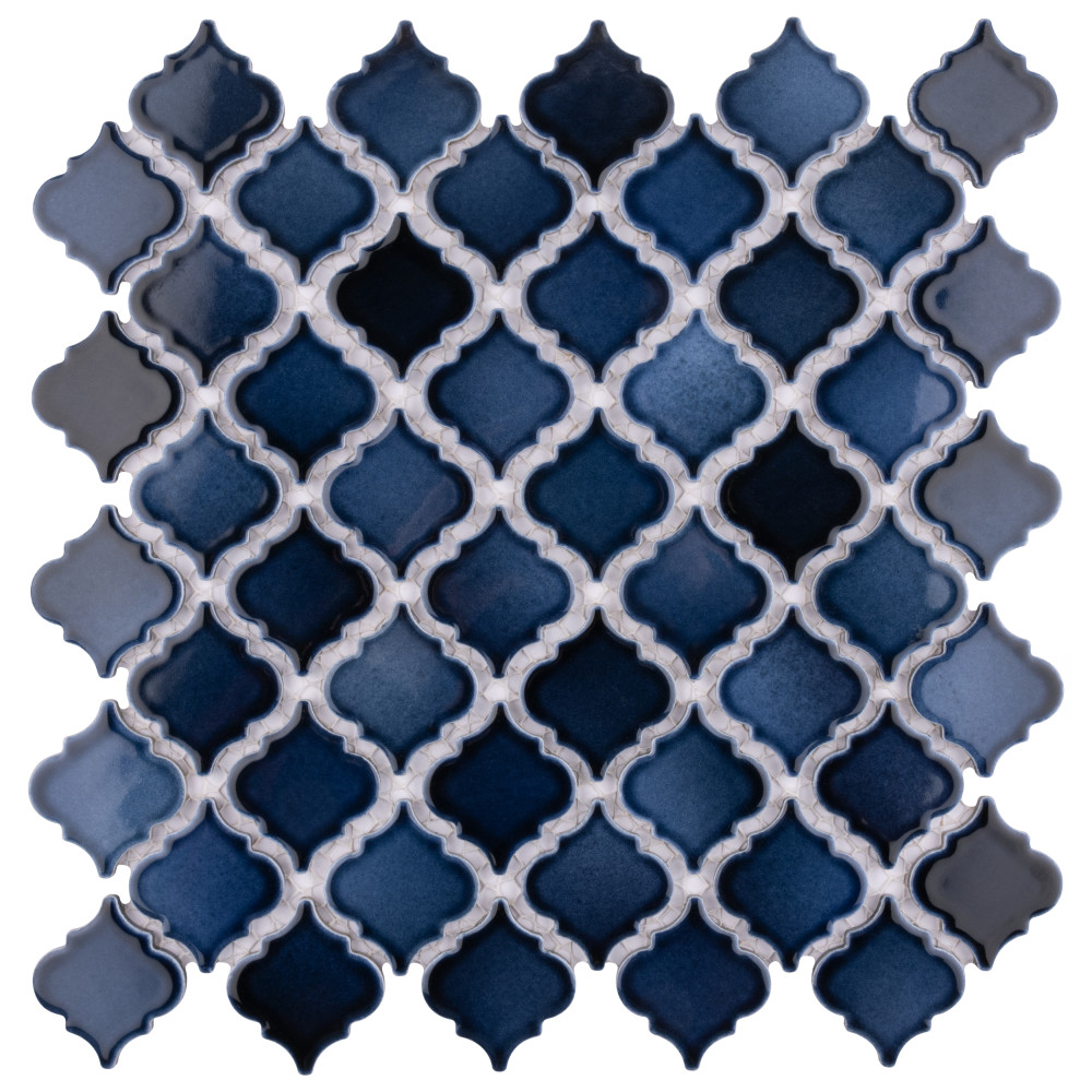 Hudson Tangier Midnight 12-3/8 in. x 12-3/8 in. Porcelain Mosaic Tile