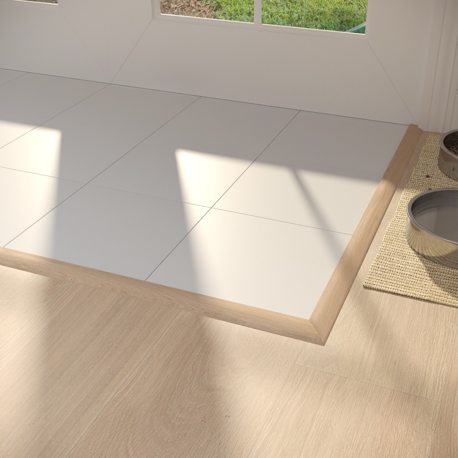 Blanc de Blanc Cali Hardwoods Reducer Flush view 1