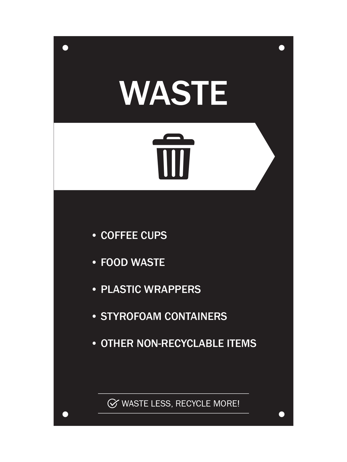 Busch Systems Renegade Series Waste body sign