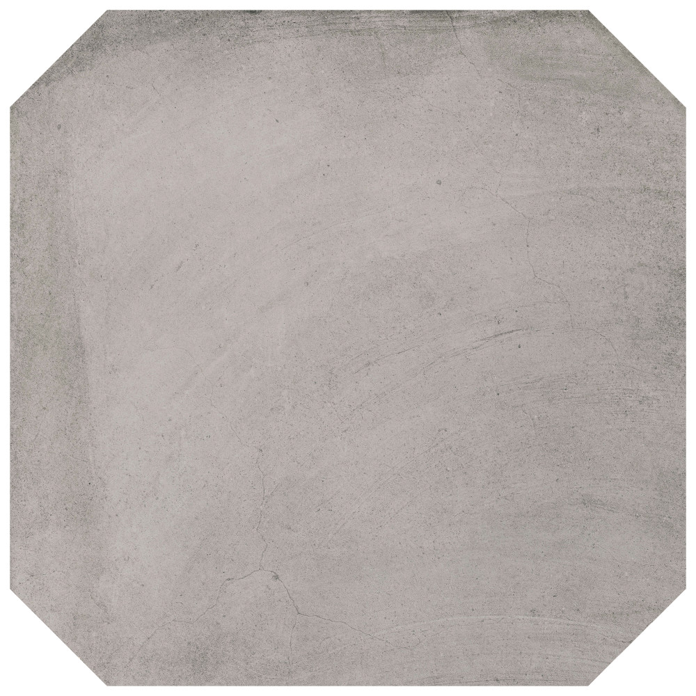Laverton Octagon Gris 7-7/8 in. x 7-7/8 in. Porcelain Floor and Wall Tile