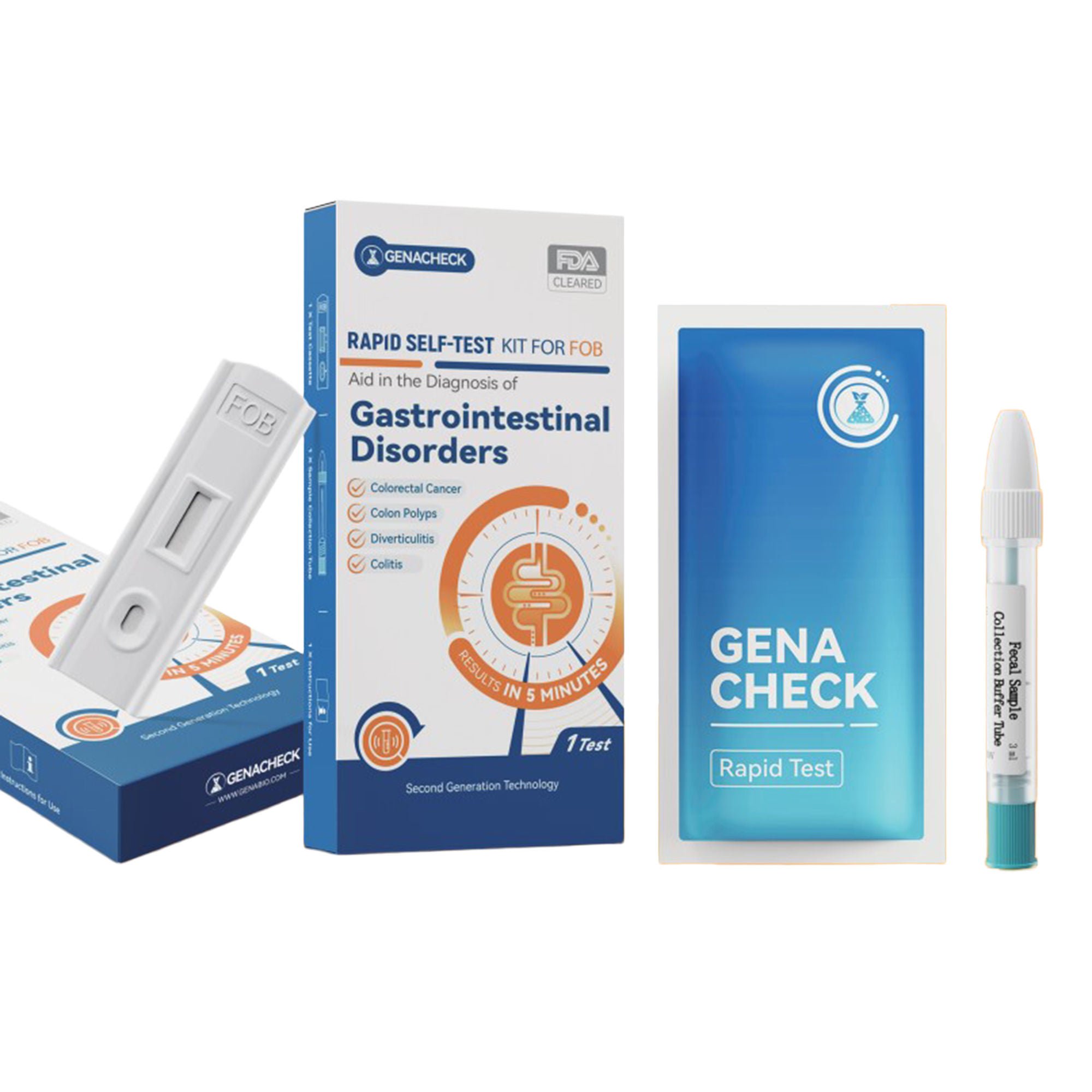 GenaCheck® Rapid Self-Test Kit for Fecal Occult Blood – Early Cancer Screening