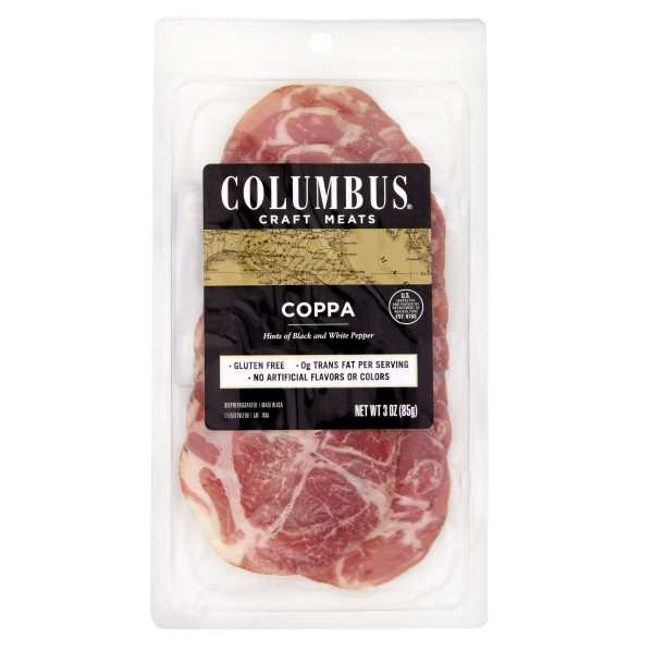 COLUMBUS(r) Sliced Dry Coppa, 12/3oz . C1CB - Front Center Inner Pack (Hi Res)