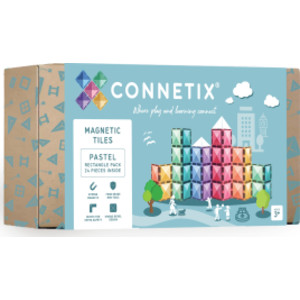 Magnetic Tiles Pastel Rectangle Pack, 24 Pieces