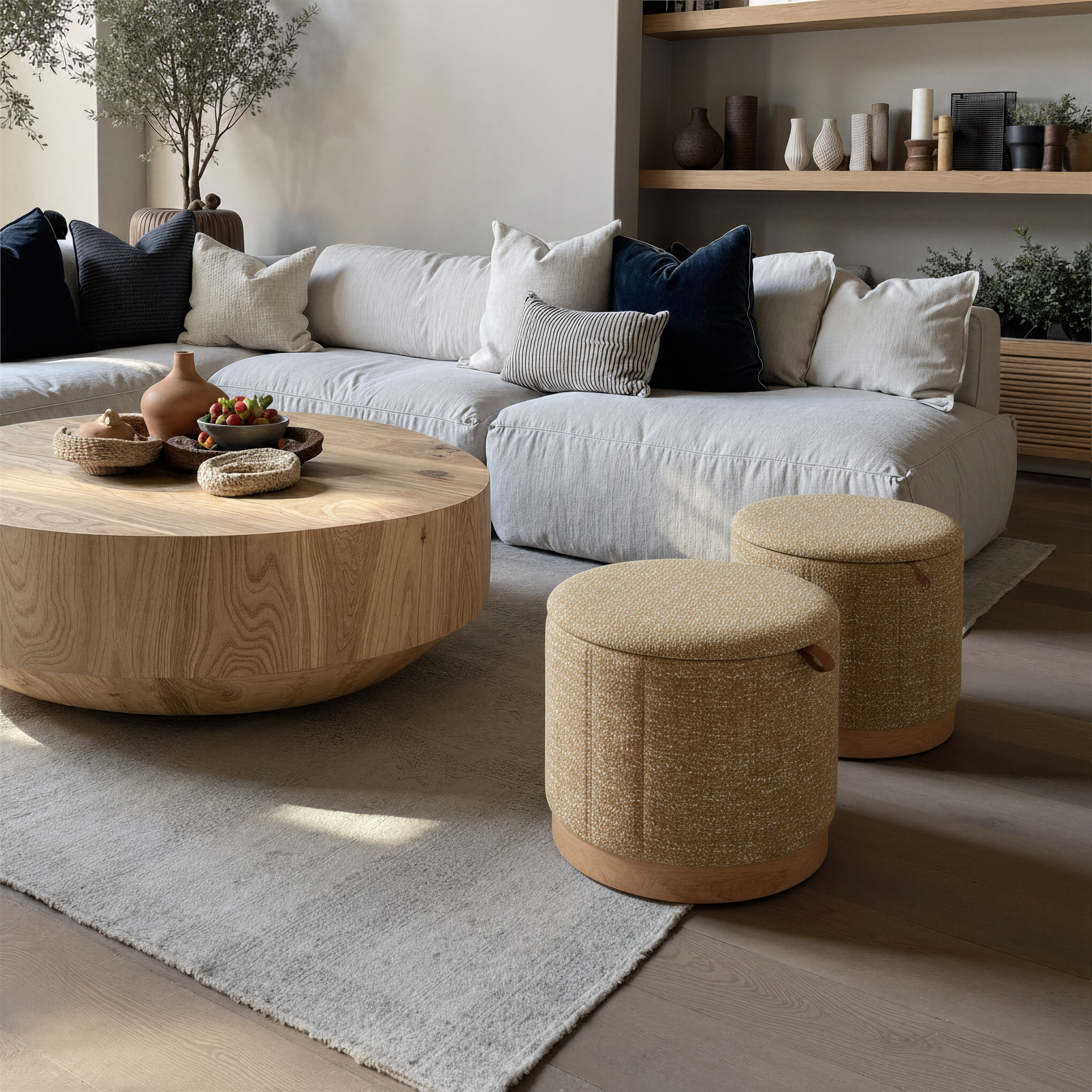 Fije Storage Ottoman Oat Yellow product image
