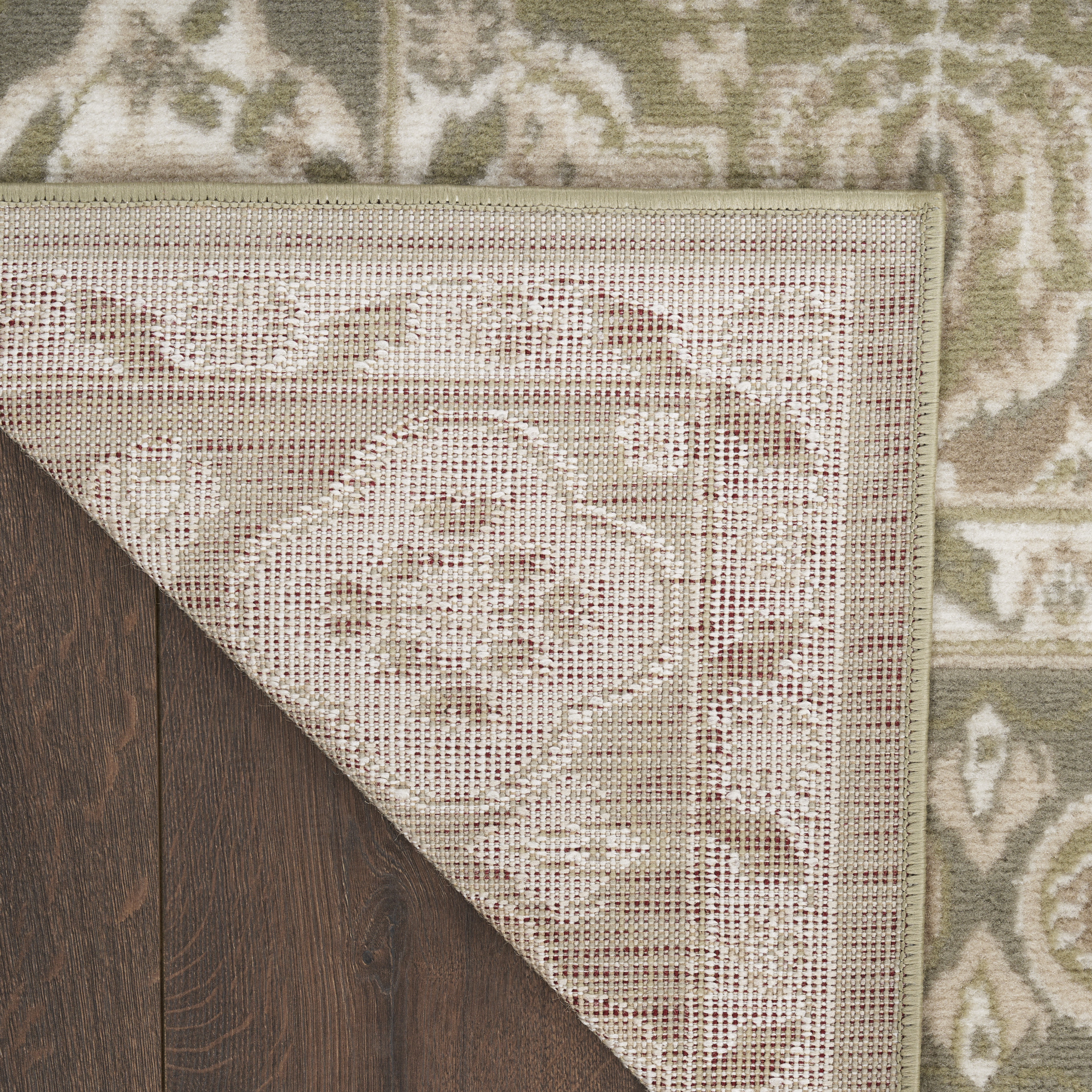 Nourison Grafix 2' x 6' Green Vintage Indoor Rug