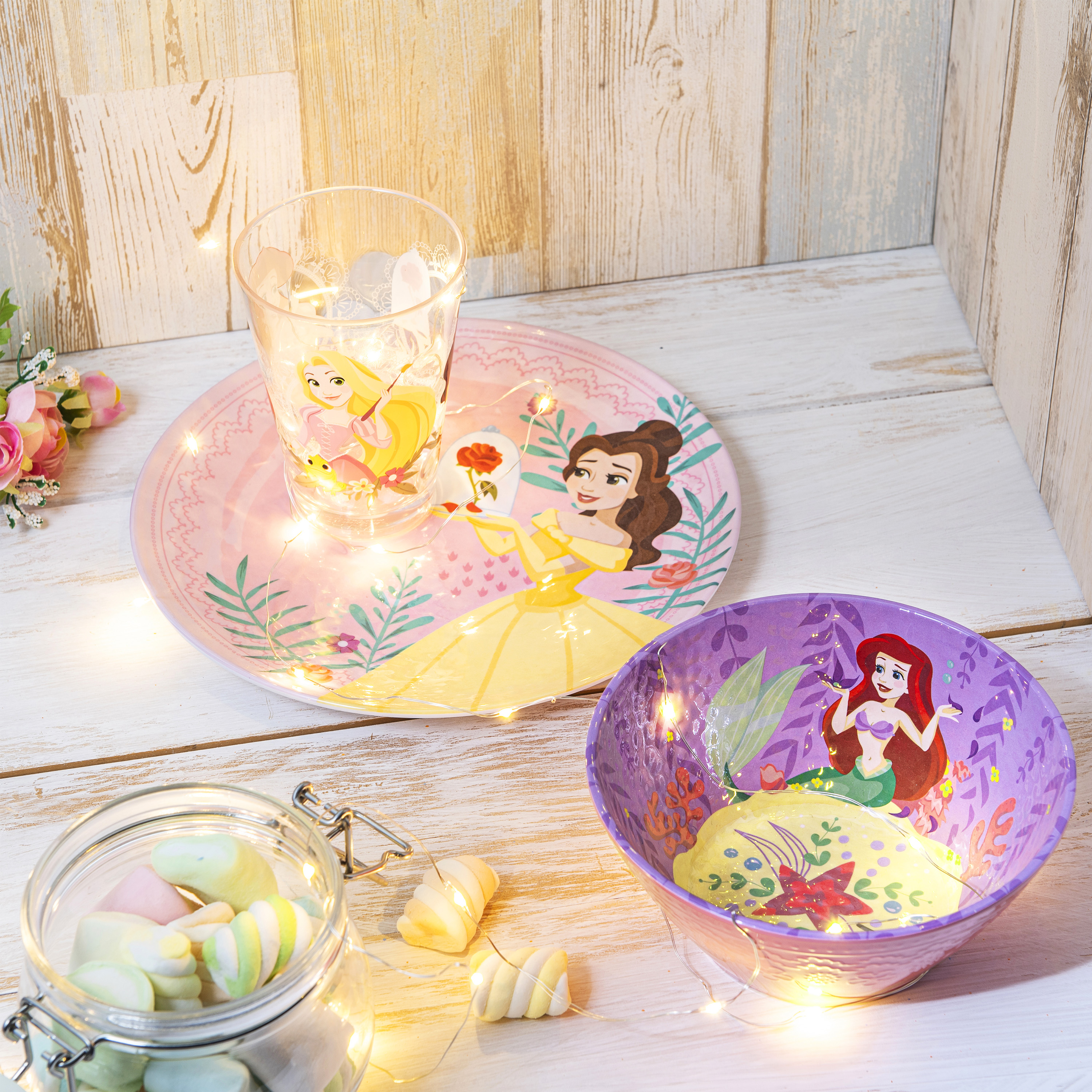 Disney Kids 9-inch Plate and 6-inch Bowl Set, Princess Belle, 2-piece set slideshow image 2 Disney Kids 9-inch Plate and 6-inch Bowl Set, Princess Belle, 2-piece set slideshow image 2