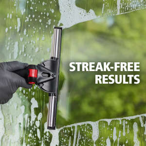 Rubbermaid Commercial, 10", Glass Squeegee Replacement Blade, Black, 5-Pack