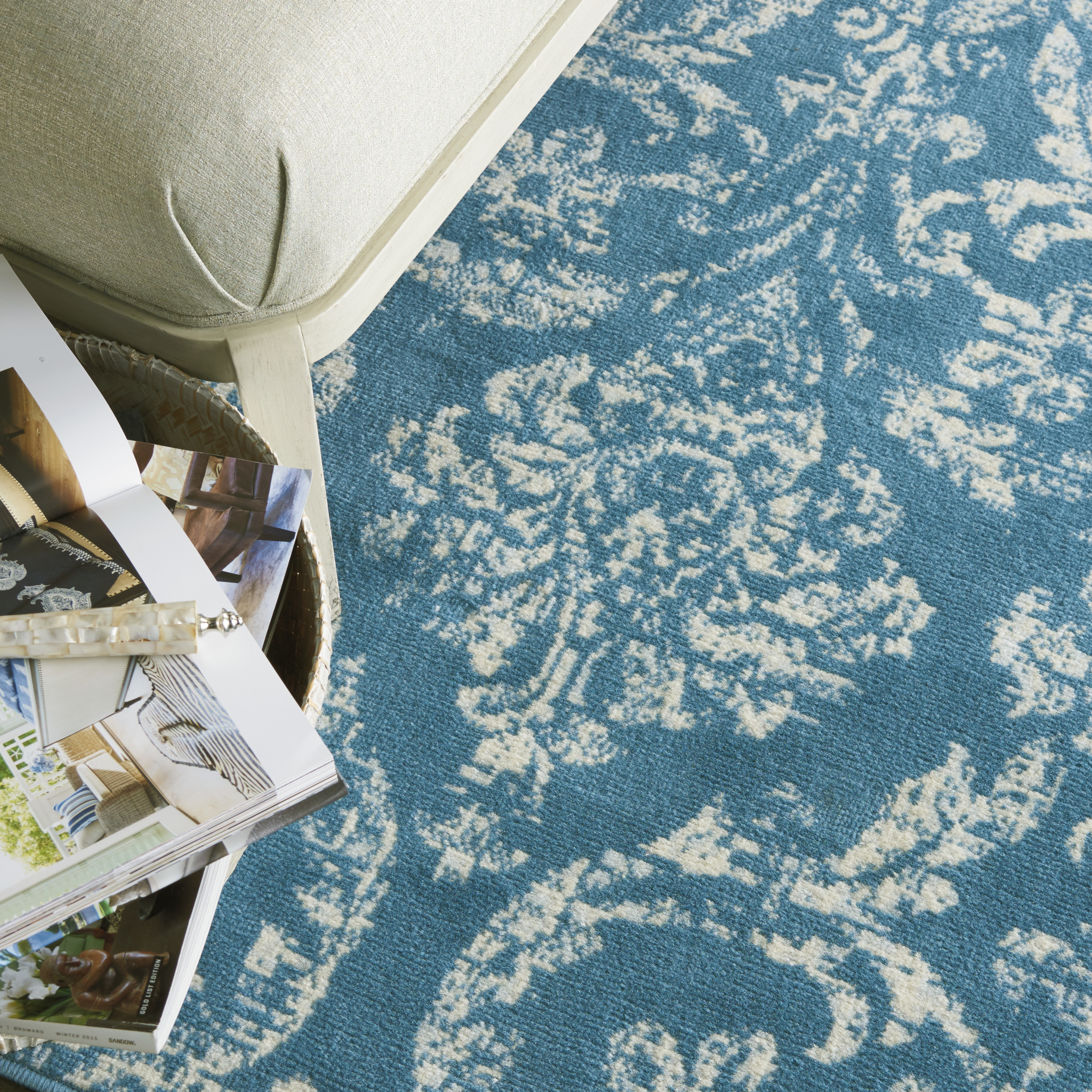 Nourison Jubilant 6' x 9' Blue Vintage Indoor Rug