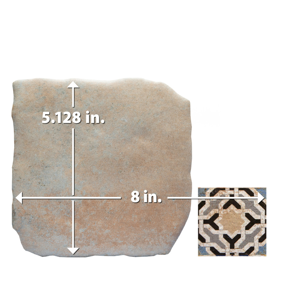 Benisa Marelle Teja with Paladio Taco 5-7/8 in. x 8 in. Porcelain Floor and Wall Tile