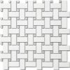 Skyline White & French Gray 12×12 Basketweave Mosaic Matte